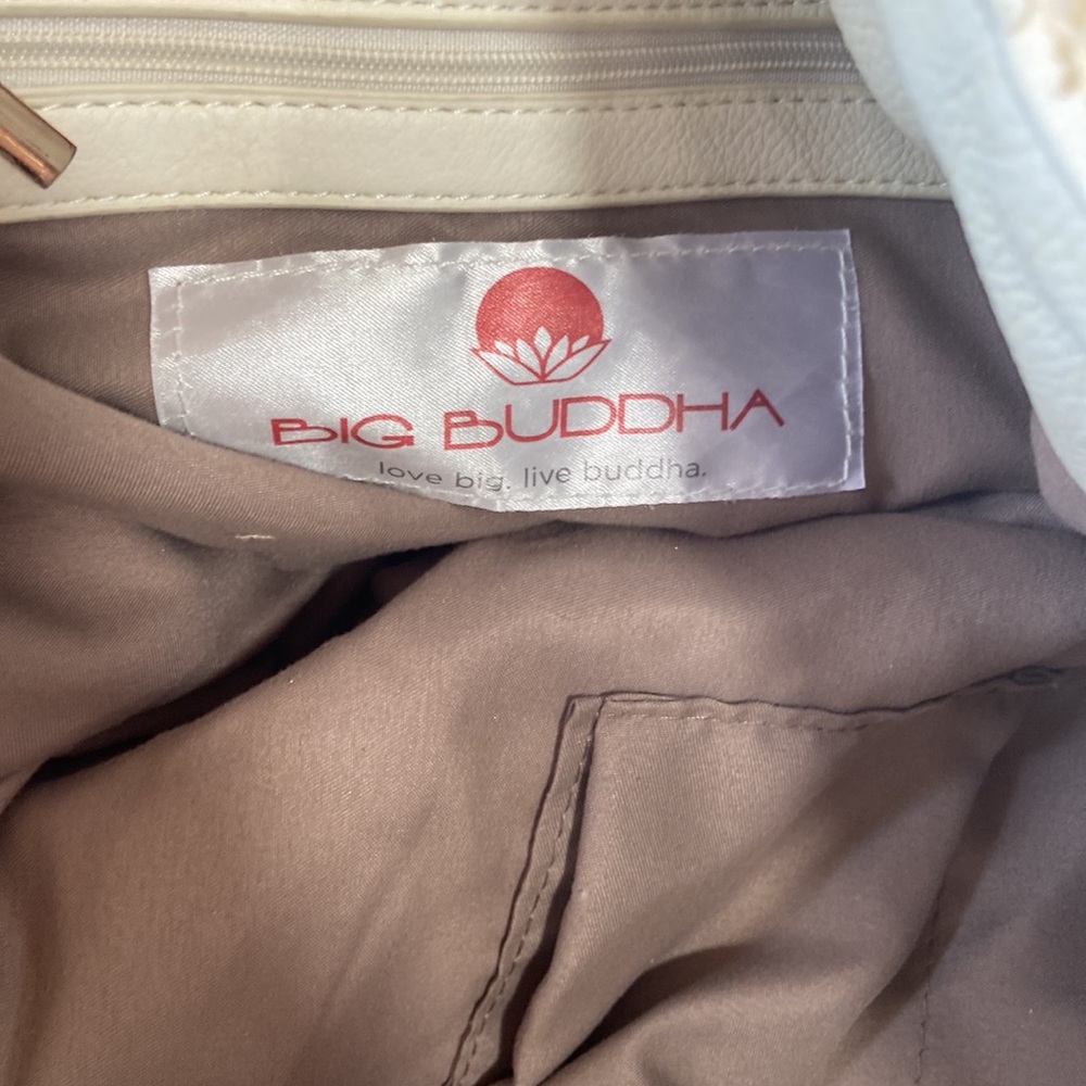 Big Buddha white and gold large bag tote shoulder strap - Picture 4 of 9
